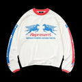 Represent Mesh Pegasus Long Sleeve T Shirt White