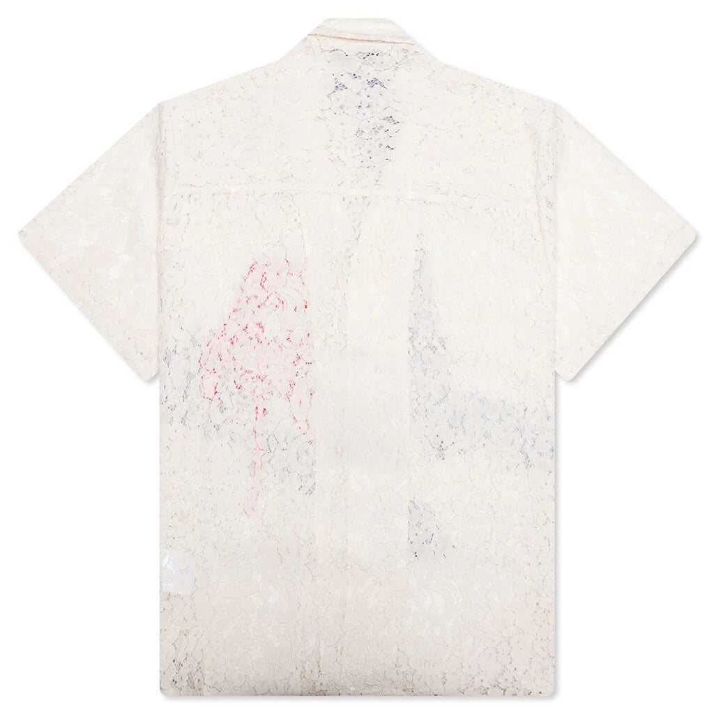 Lace Girl Painting Shirt Cream