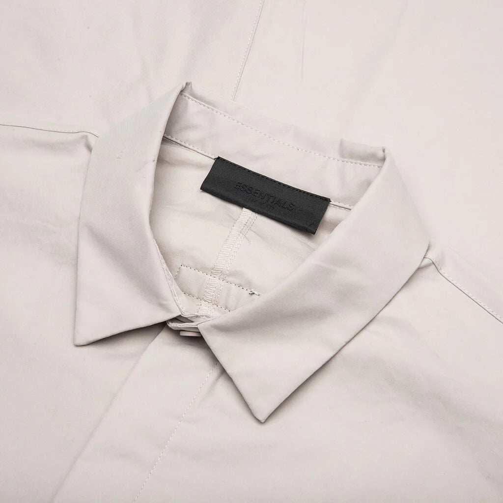 Button Down Shirt Silver Cloud