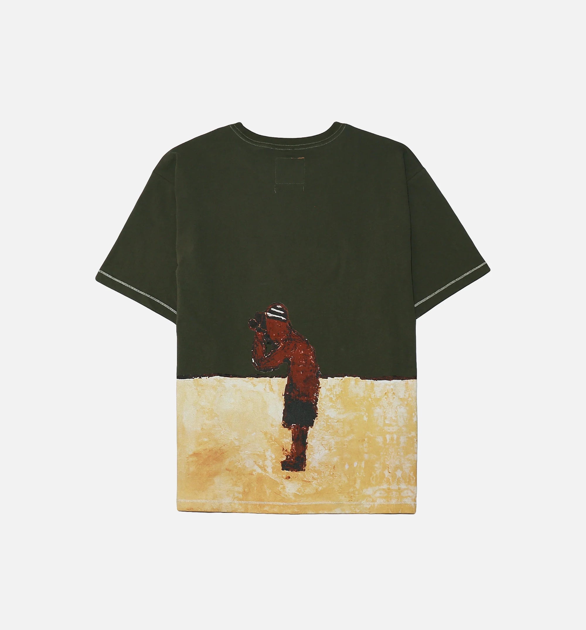 Vault x Nigel Cabourn Short Sleeve Knit Mens T Shirt Olive