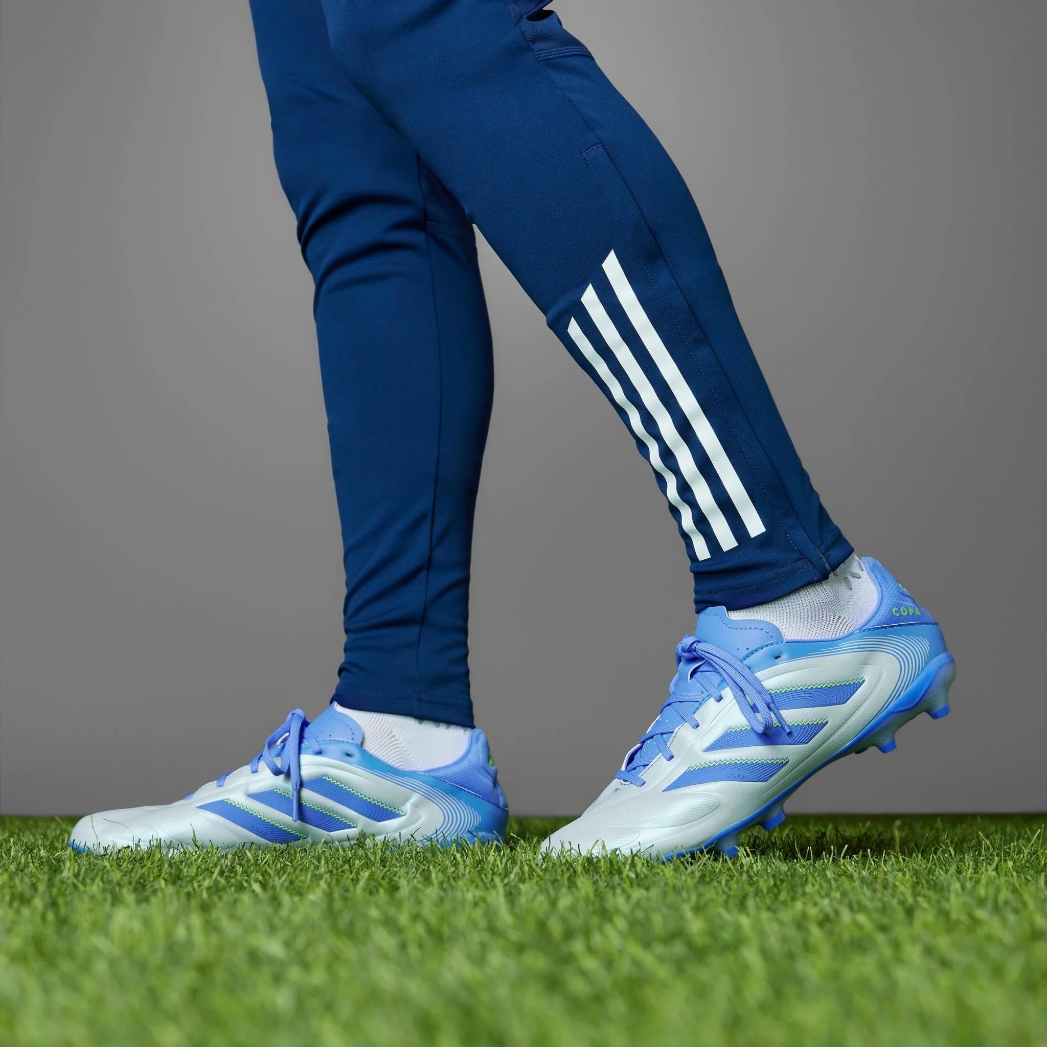 adidas Copa Pure 3 League Firm Multi Ground Soccer Cleats Halo Blue Blue Fusion Lucid Lemon