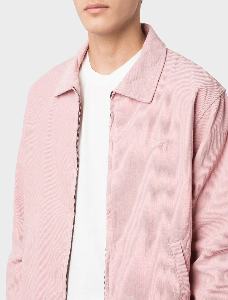 Stussy Bleached Out Cord Jacket Mens Pink