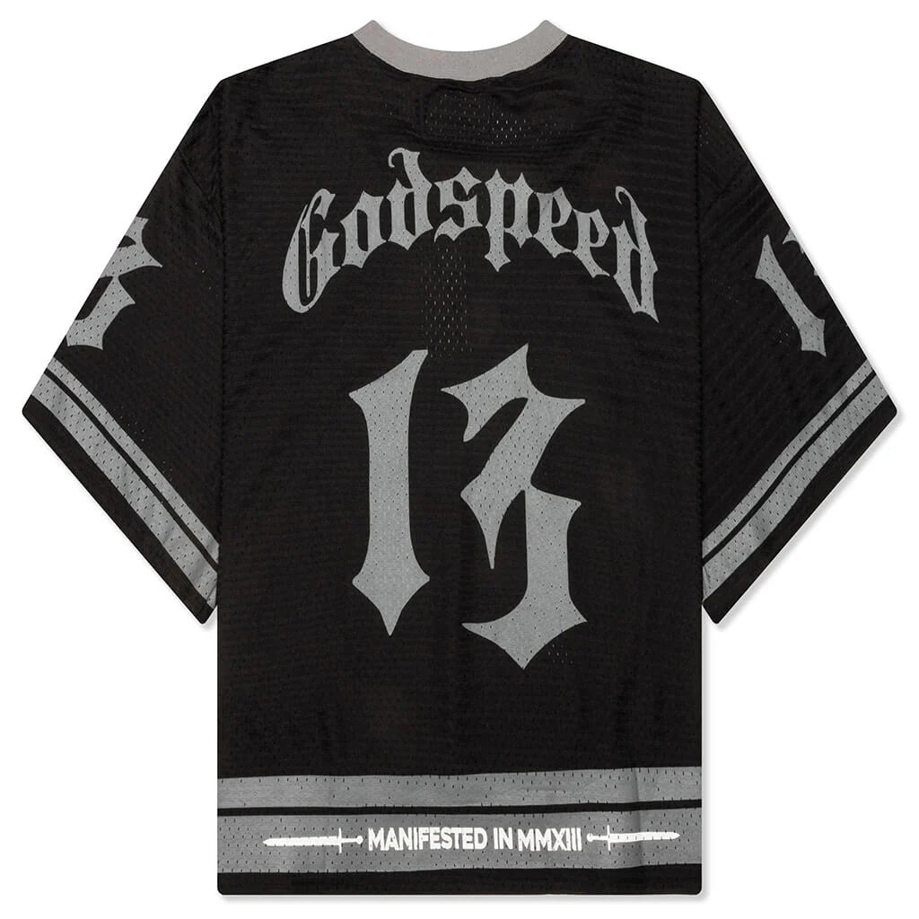 First Down Jersey Black Grey