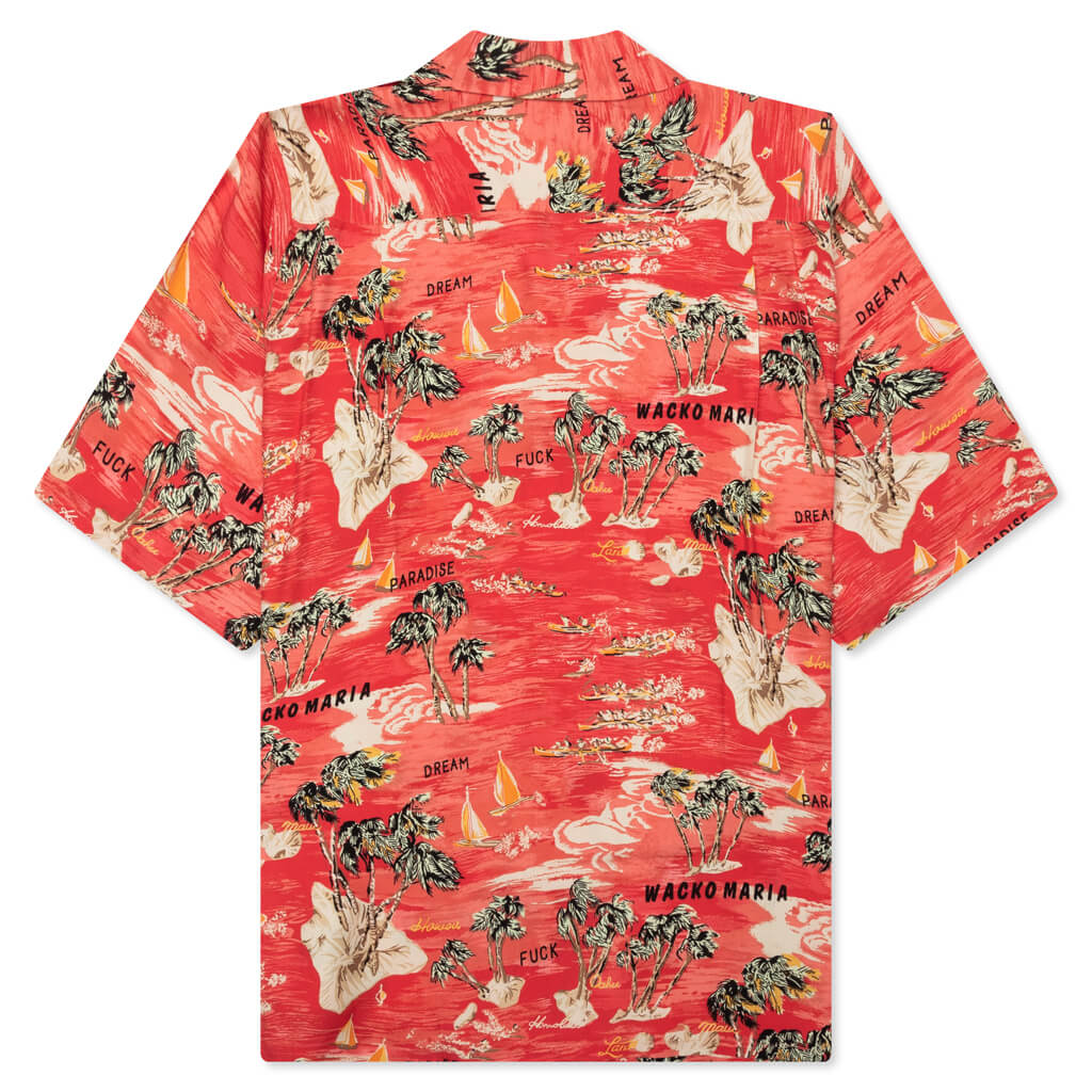 Hawaiian S S Shirt Type 1 Red