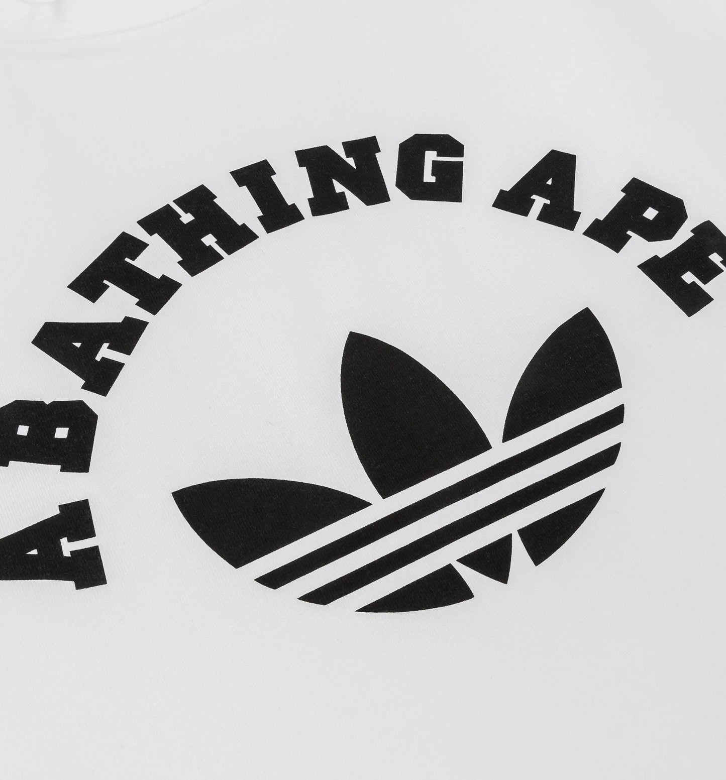 Bape x Adidas All Over Print Mens Short Sleeve Shirt White