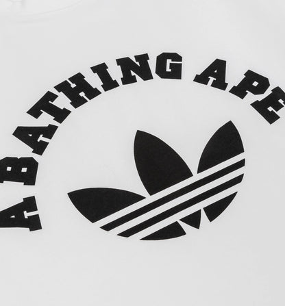 Bape x Adidas All Over Print Mens Short Sleeve Shirt White