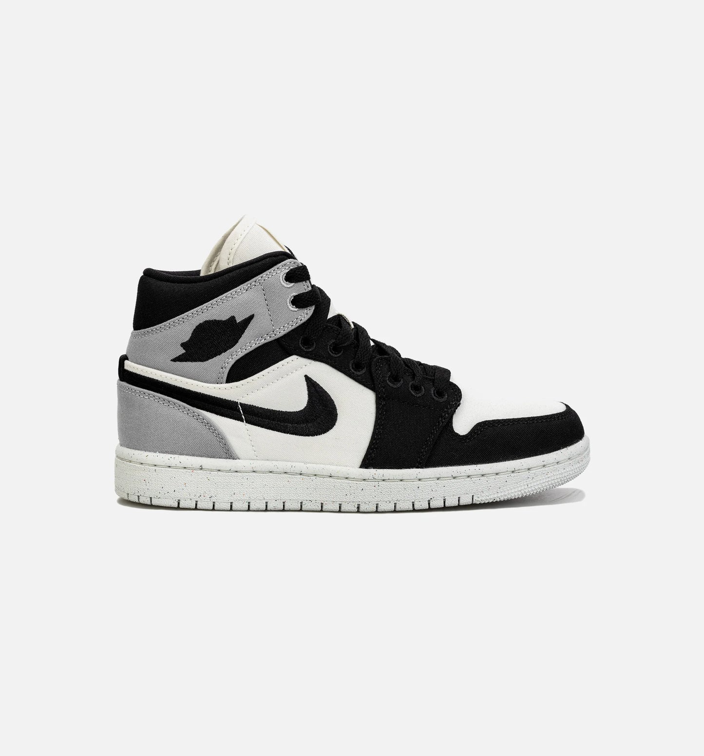 Air Jordan 1 Retro Mid SE Light Steel Grey Womens Lifestyle Shoe Black Grey