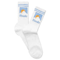 Striped Moonlight Sock White Blue Yellow