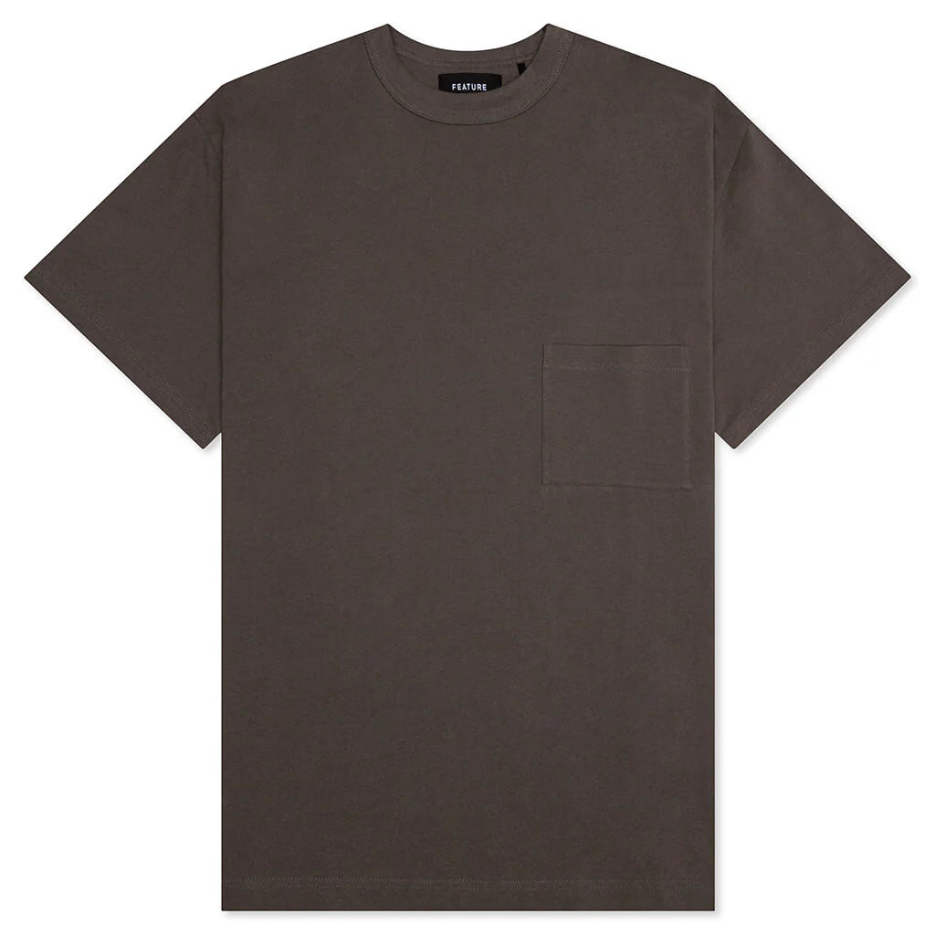 Jersey Braque Pocket Tee Chocolate
