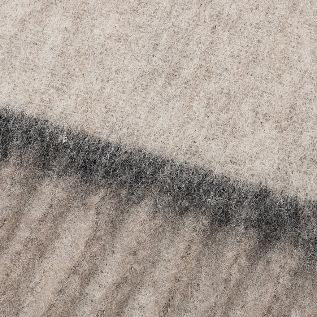 Wool Mohair Scarf Beige Grey