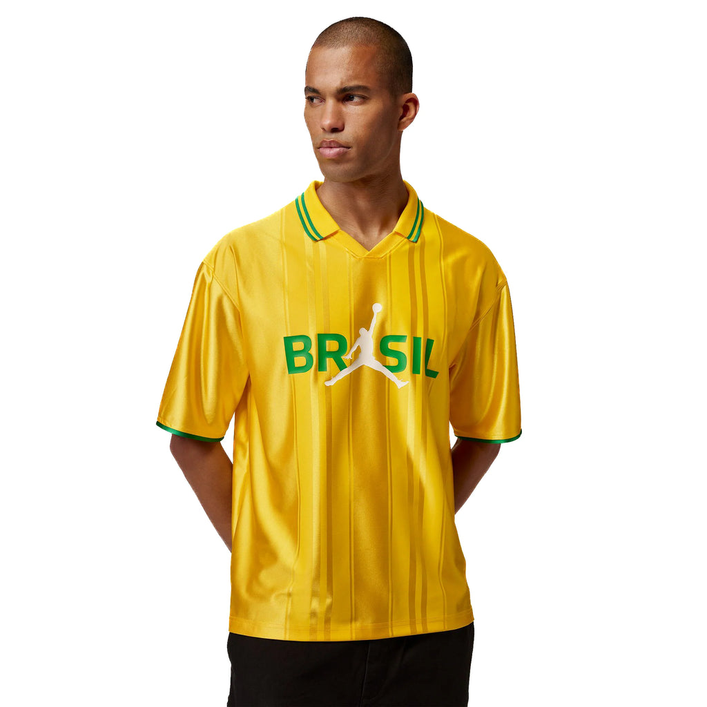 Jordan Mens Polo Yellow Brazil