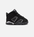 Air Jordan 6 Retro Cap Gown Infant Toddler Lifestyle Shoe Black Reflective Silver Black Free Shipping