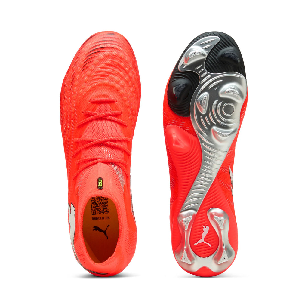 PUMA Future 9 Ultimate FG Firm Ground Mens Soccer Cleats Red White Black