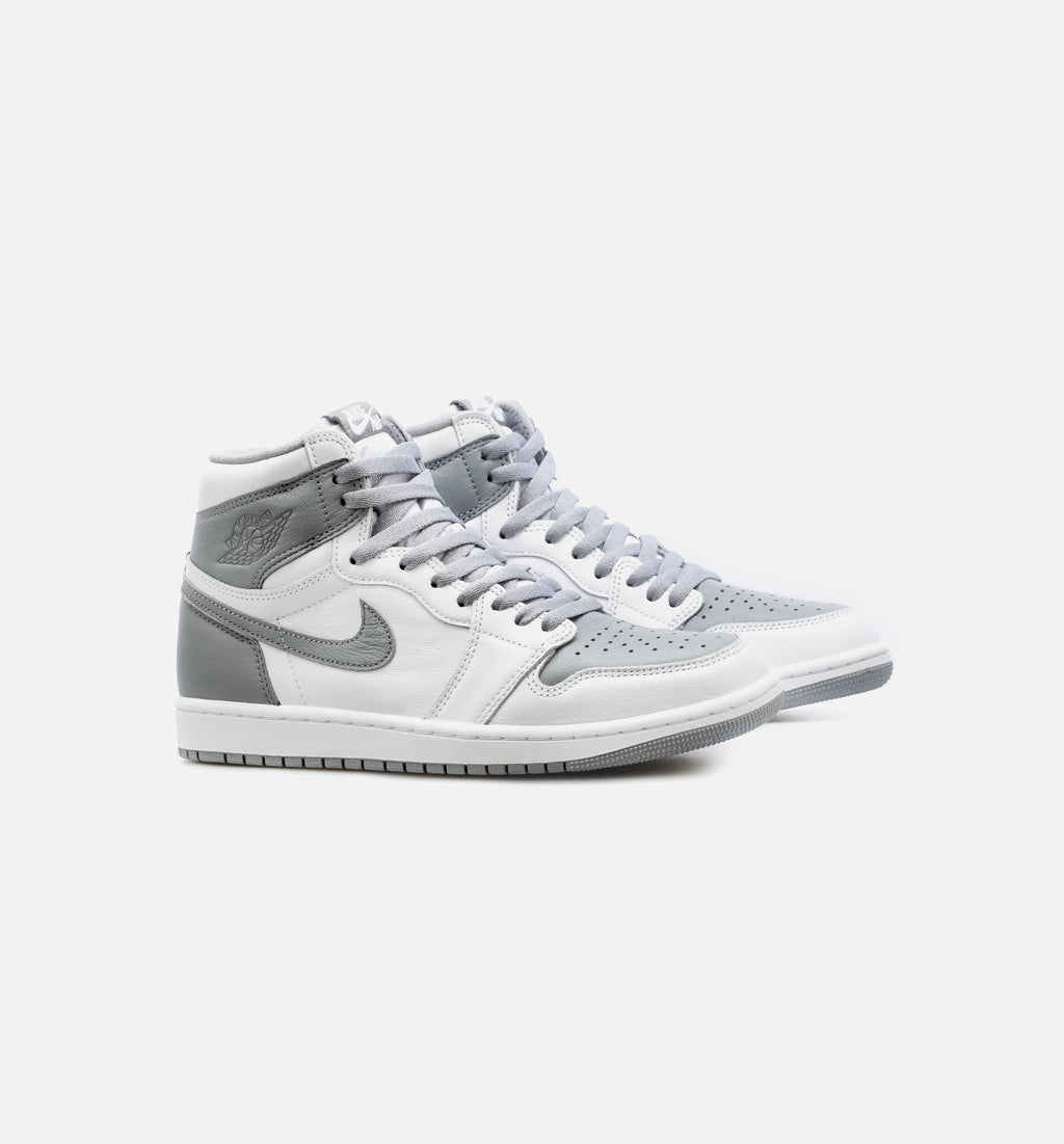 Air Jordan 1 High OG Stealth Mens Lifestyle Shoe White Grey Free Shipping