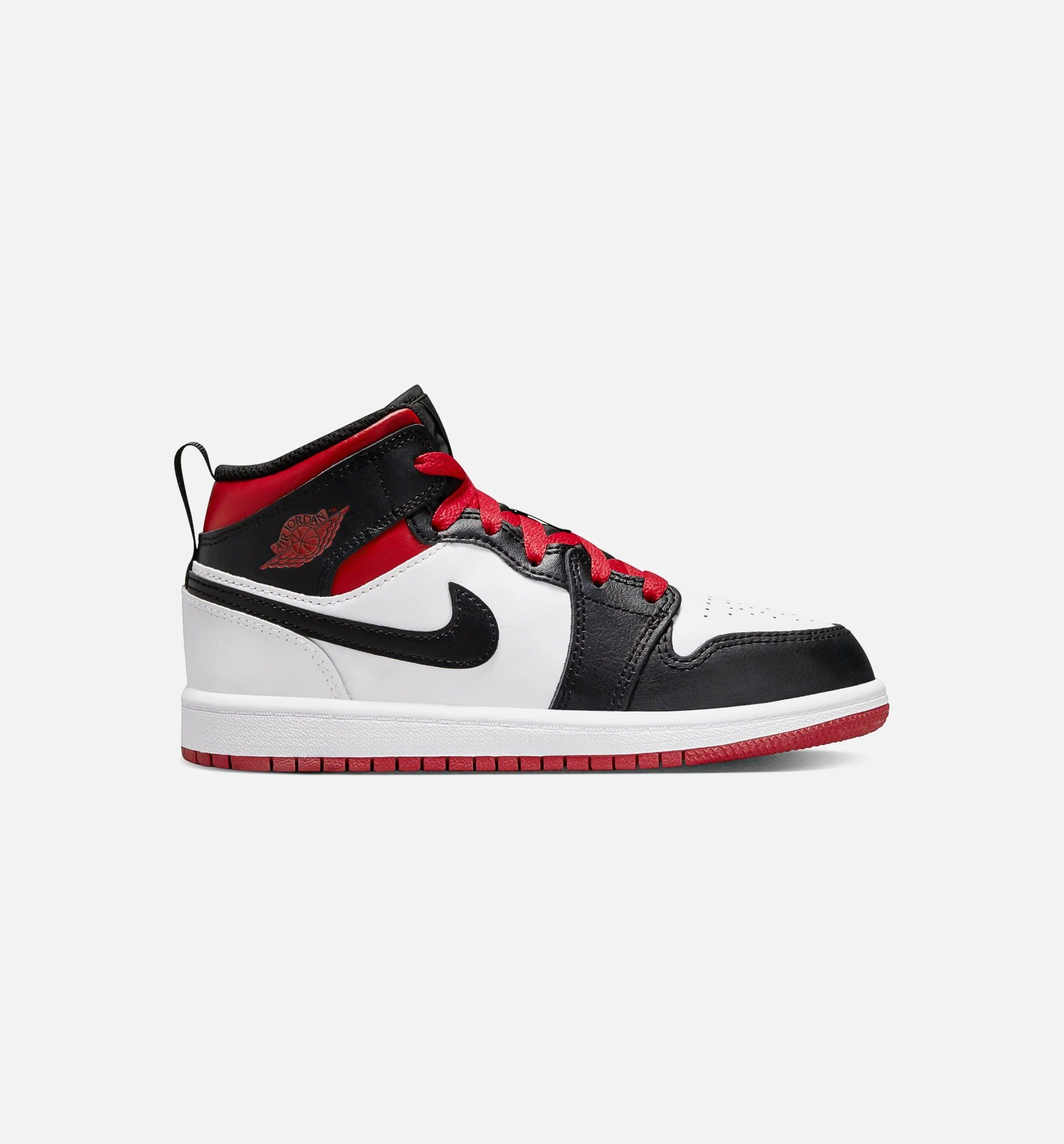 Air Jordan 1 Retro Mid Gym Red Preschool Lifestyle Shoe Black Red