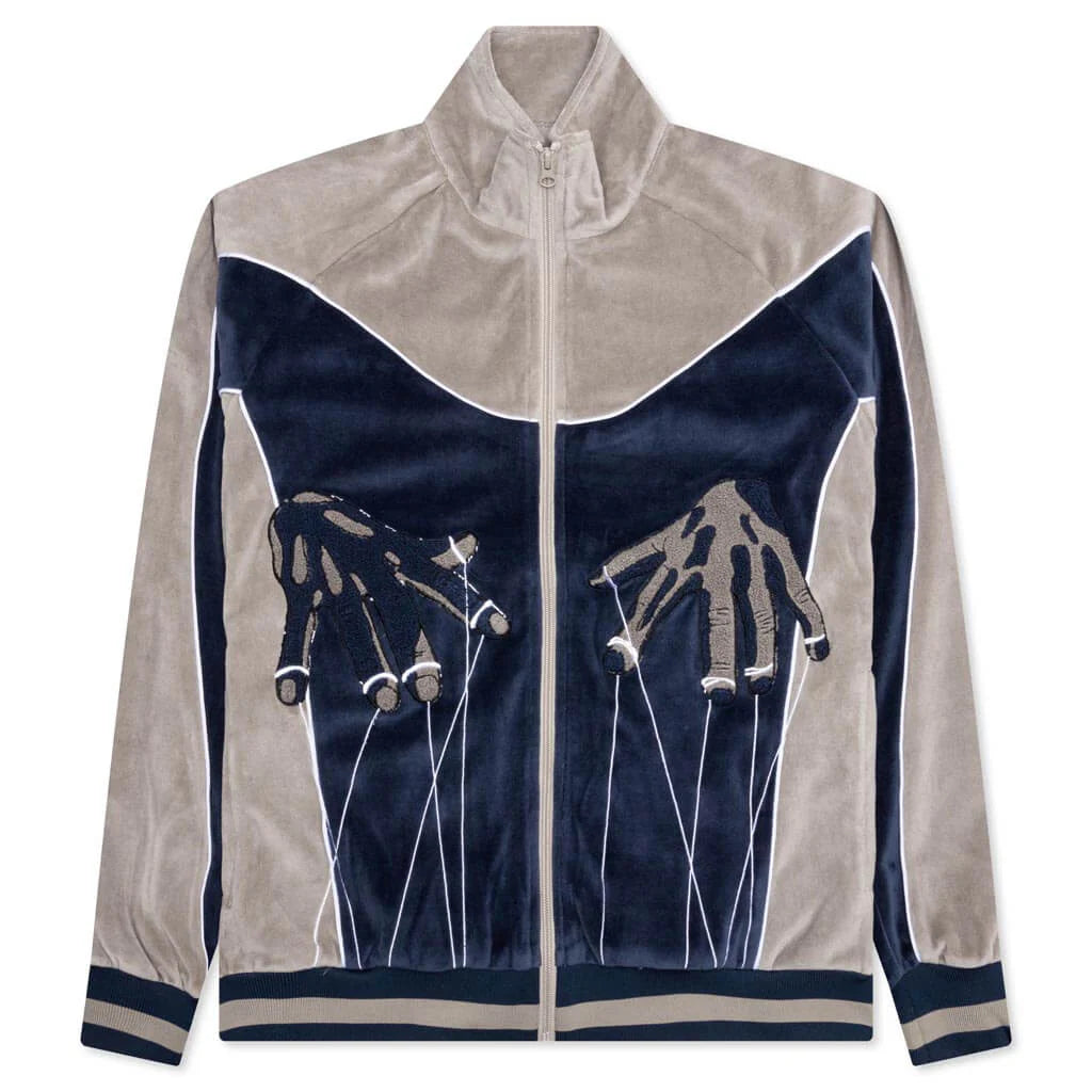 Puppet Master Tracksuit Top Blue Grey