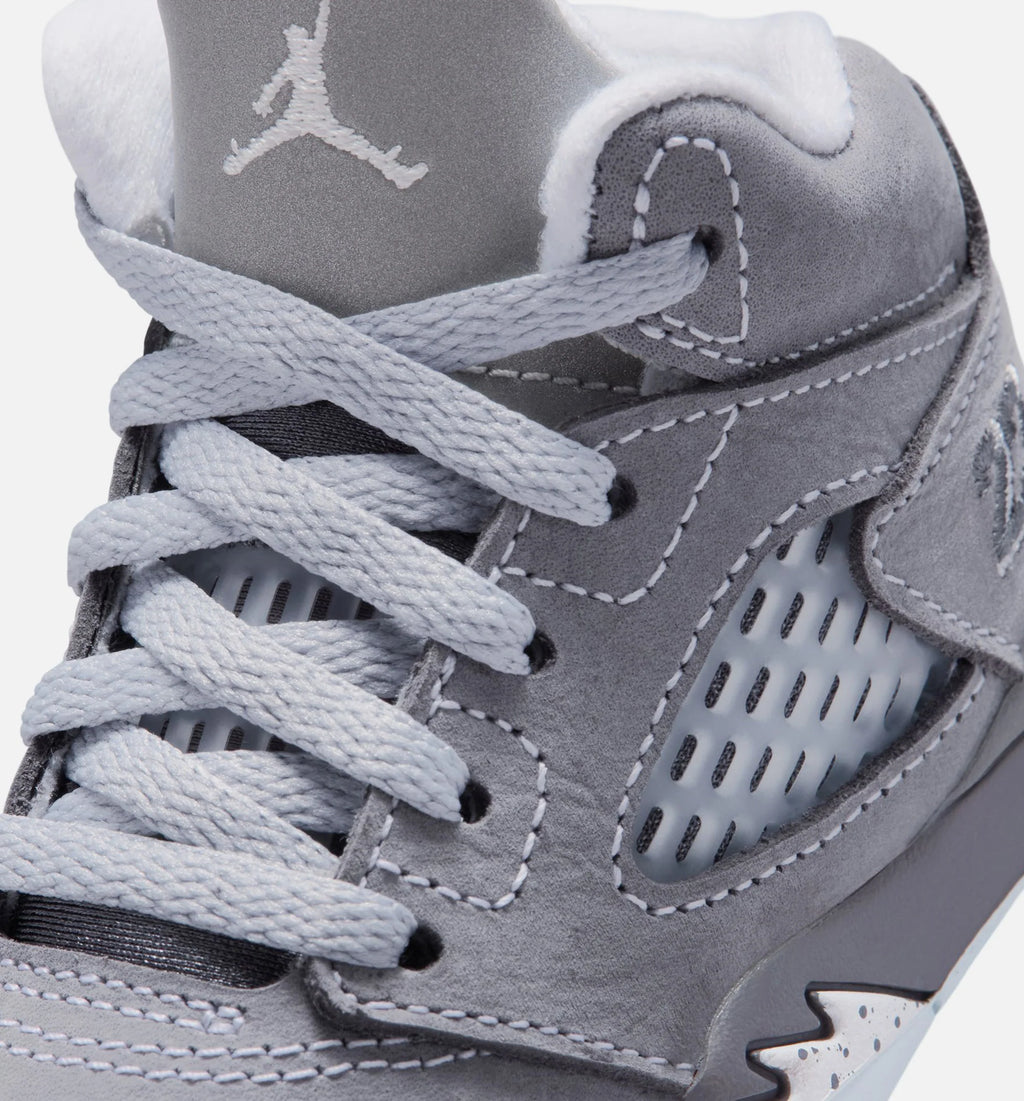 Air Jordan 5 Retro Wolf Grey Infant Toddler Lifestyle Shoe Light Graphite White Wolf Grey
