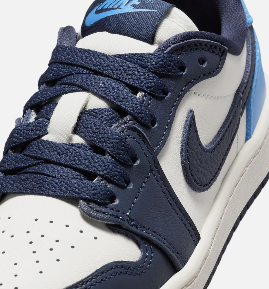 Air Jordan 1 Retro Low OG Obsidian Preschool Lifestyle Shoe Obsidian University Blue Sail