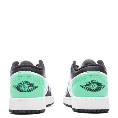 Air Jordan 1 Low GS White Black Green Glow