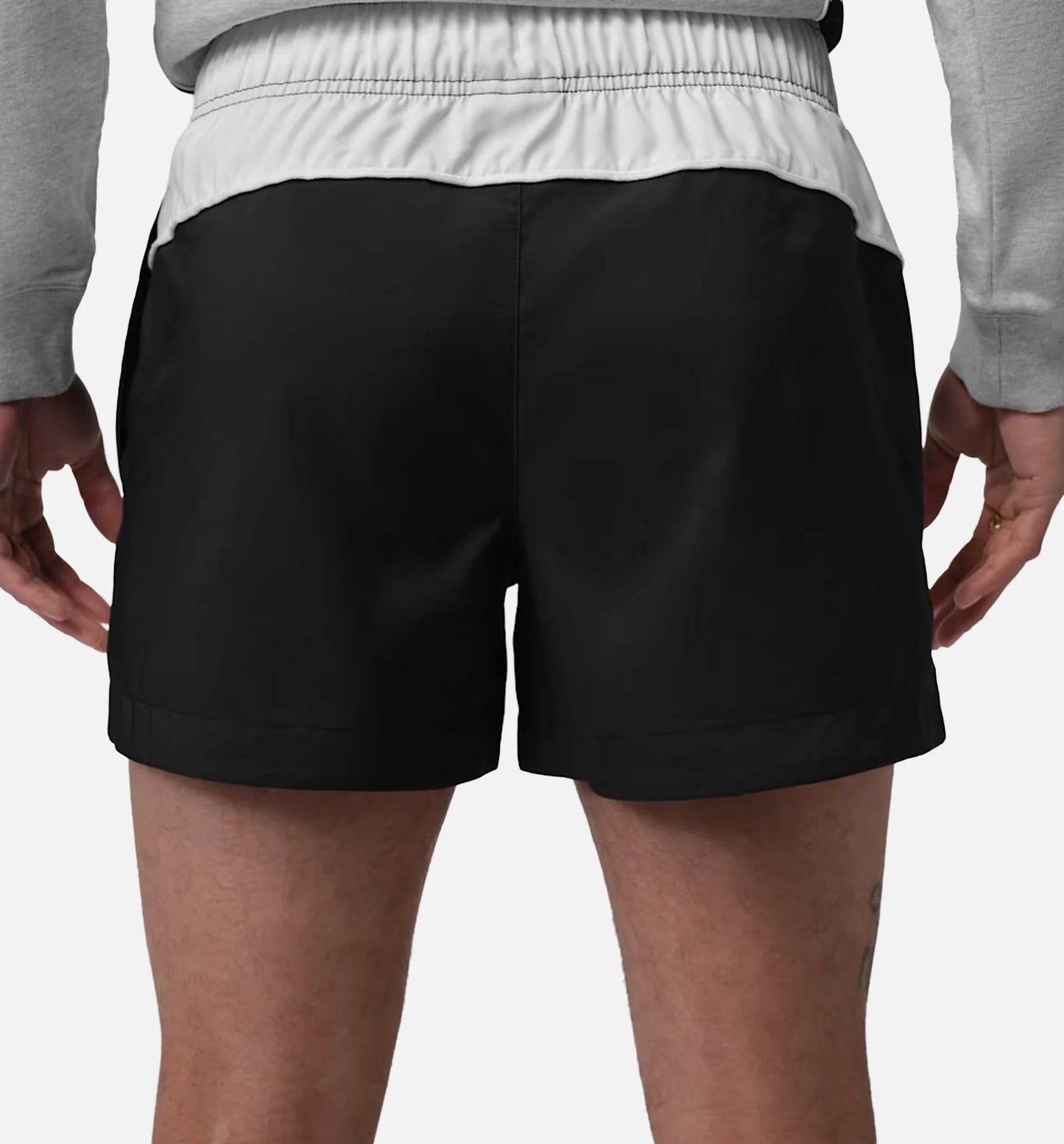 Brooklyn 4 Shortie Fleece Mens Shorts Black White Metallic Silver