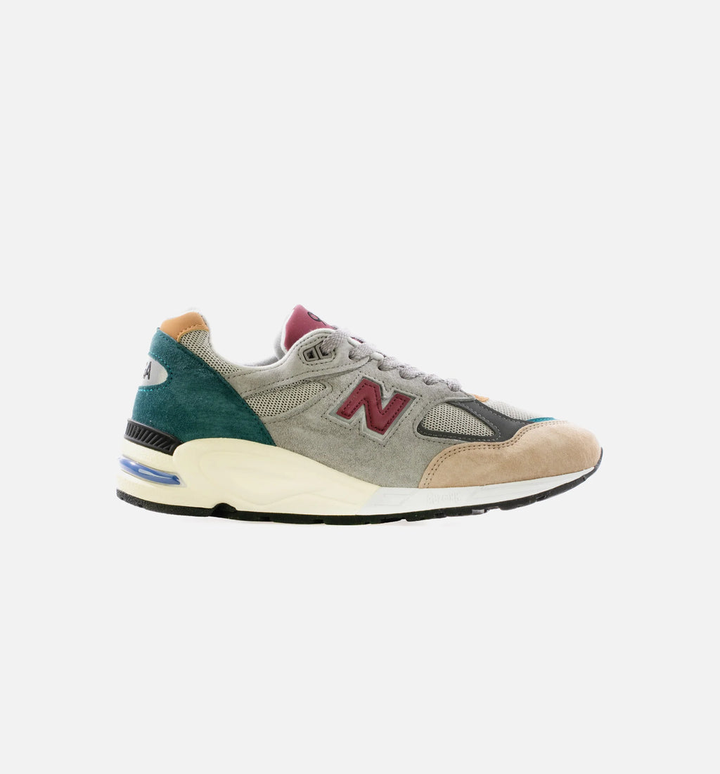 Made in USA 990v2 Grey Multi Mens Running Shoe Grey Tan Multi