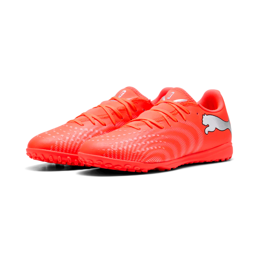PUMA Future 9 Play TT Turf Mens Soccer Cleats Red White Black