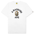 Kids 1st Camo College Tee White Green