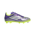 adidas F50 League Firm Multi Ground Soccer Cleats Kids Purple White Lemon