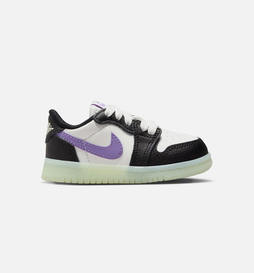 Air Jordan 1 Retro Low Black Raspberry Infant Toddler Lifestyle Shoe Black Black Raspberry Volt Tint