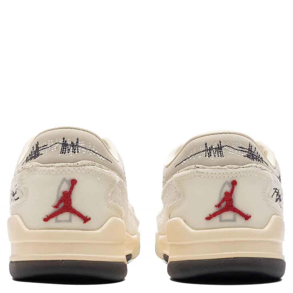 Air Jordan x Téla Womens Flight Court SP Crèpe Coconut Milk Varsity Red Muslin