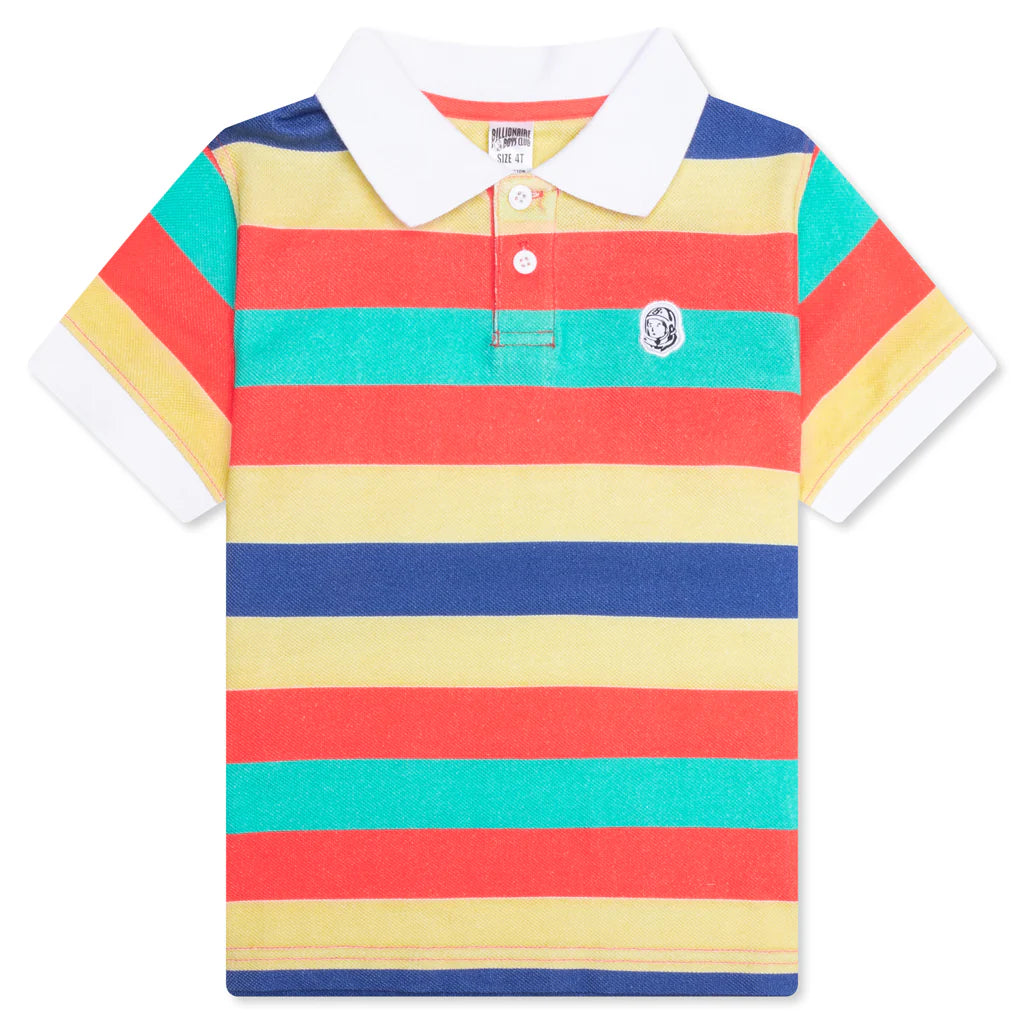Kids BB Space Race S S Polo Hot Coral
