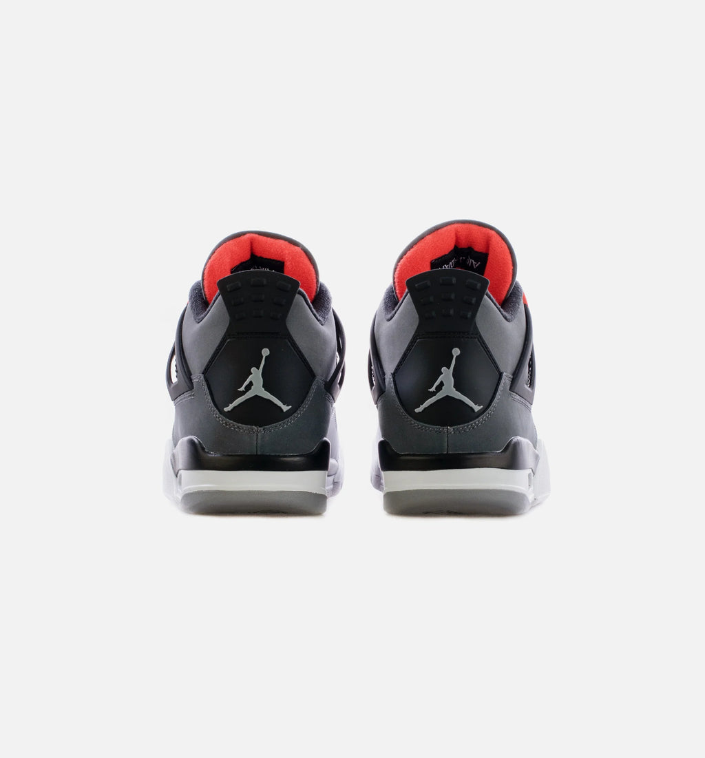 Air Jordan 4 Retro Infrared Mens Lifestyle Shoe Grey Infrared Black Limit One Per Customer