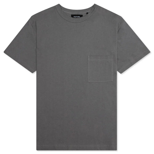 Jersey Braque Pocket Tee Charcoal