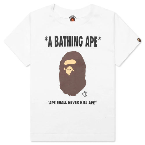 Kids Ape Head Tee White