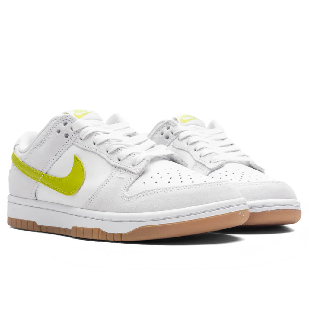 Womens Dunk Low White Bright Cactus Gum Yellow
