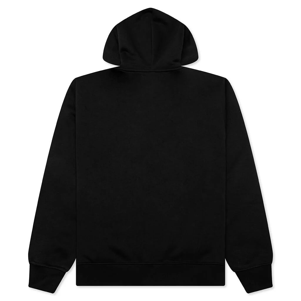 Brooklyn Fleece Full Zip Hoodie Black White