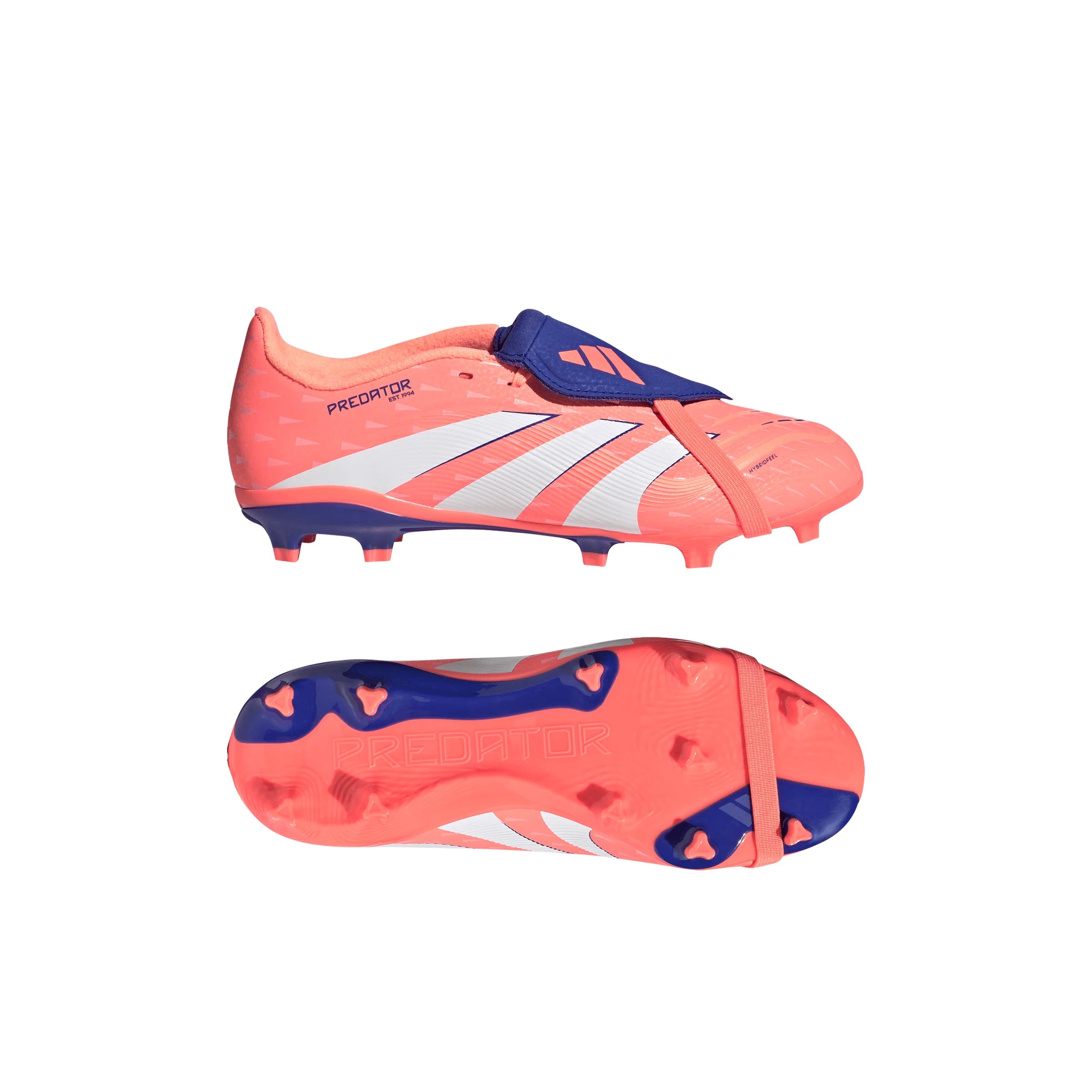 adidas Predator League Fold Over Tongue FG MG Youth Soccer Cleats Orange White