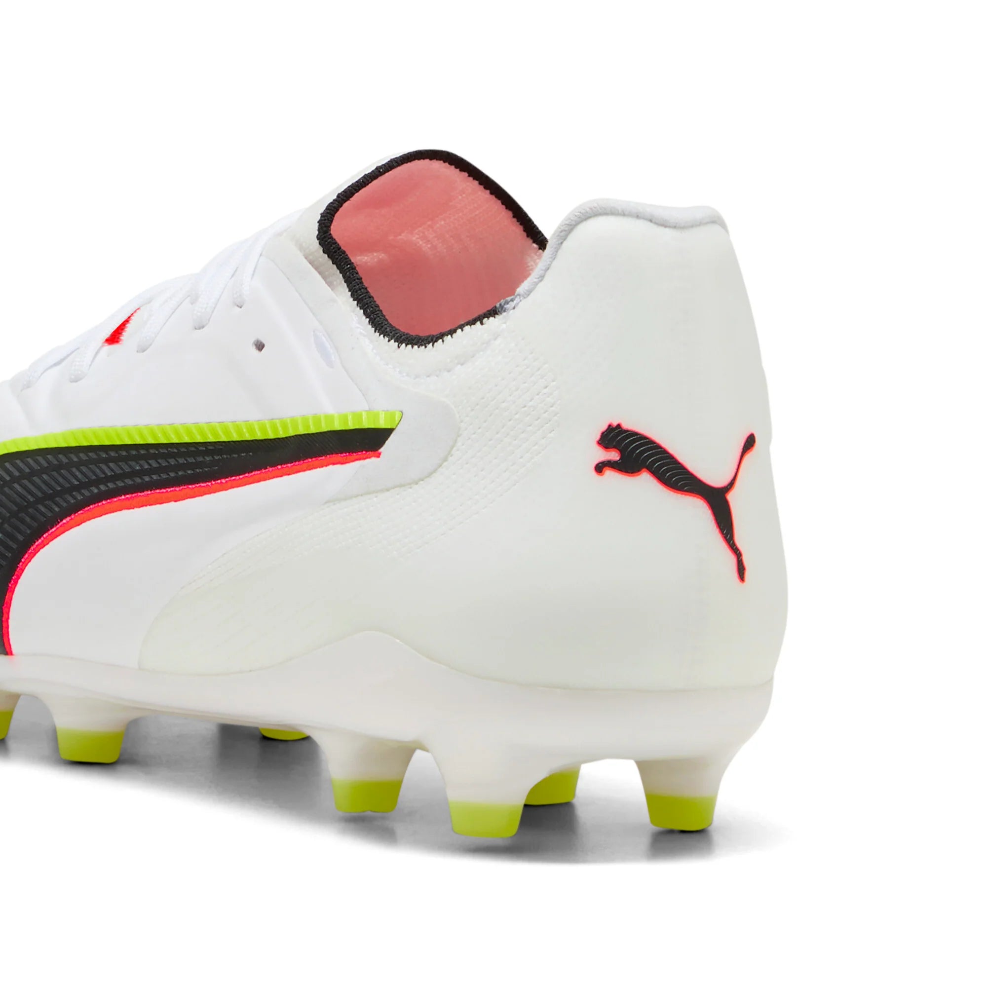 PUMA King 20 Ultimate FG AG Firm Multi Ground Mens Soccer Cleats White Red Yellow
