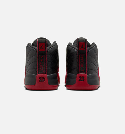 Air Jordan 12 Retro Flu Game Infant Toddler Lifestyle Shoe Black Varsity Red