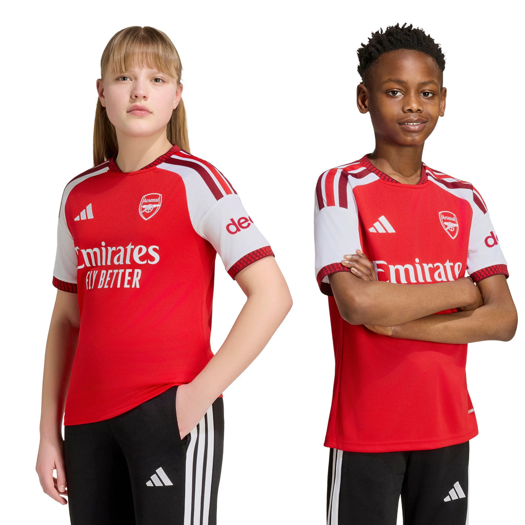 adidas Arsenal FC Home Youth Soccer Jersey 26 27 Red White