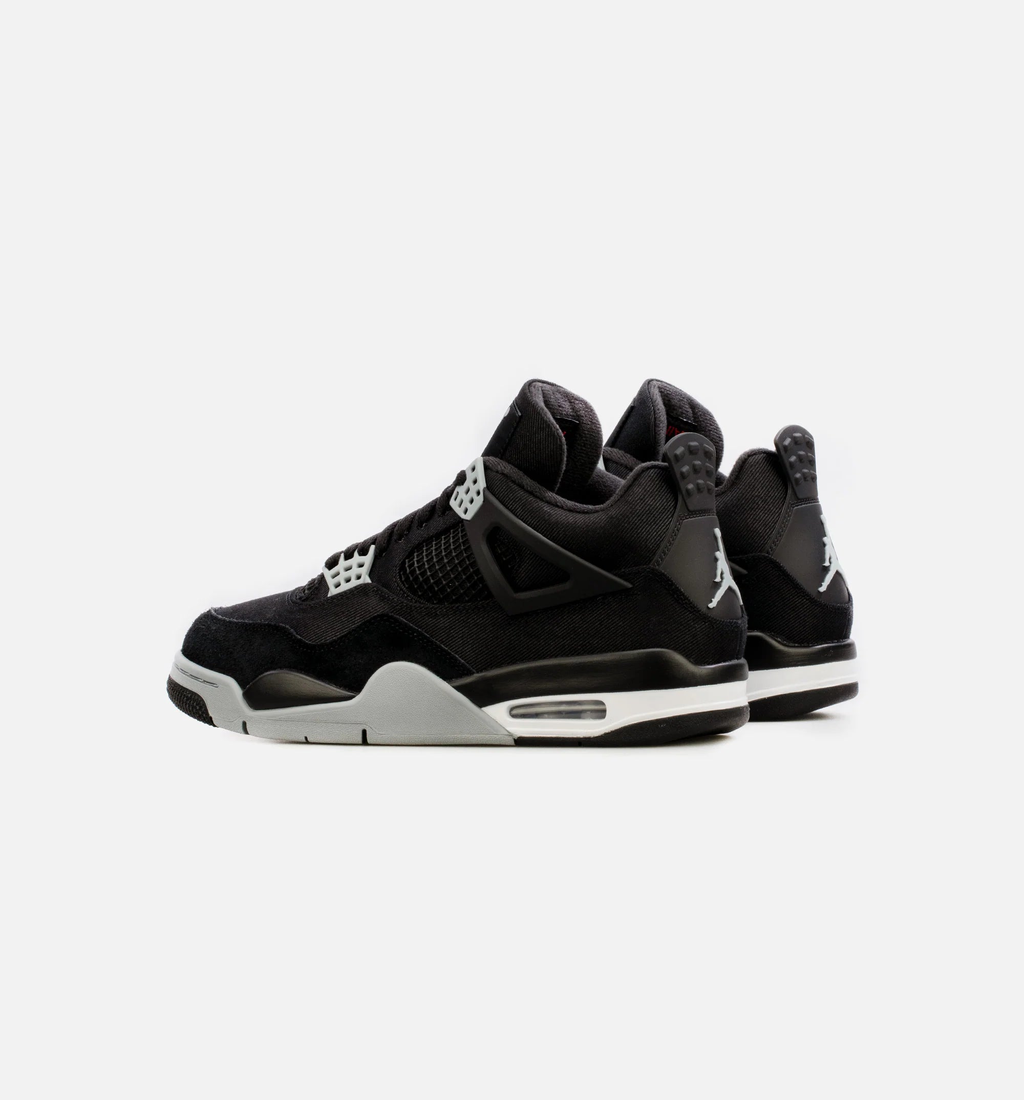 Air Jordan 4 Retro Black Canvas Mens Lifestyle Shoe Black Limit One Per Customer