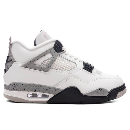 Air Jordan 4 Retro White Cement Summit White Fire Red Cement Grey Black