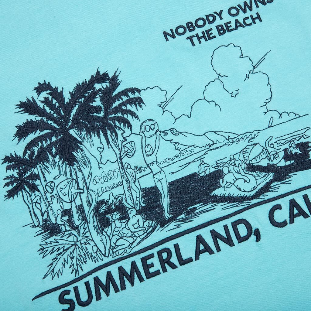 Landscape Muscle T Shirt Faded Marine Blue