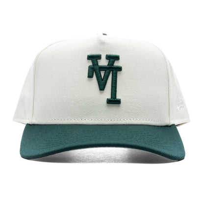 9FIFTY A Frame Snapback Upside Down Los Angeles Dodgers Chrome Dark Green