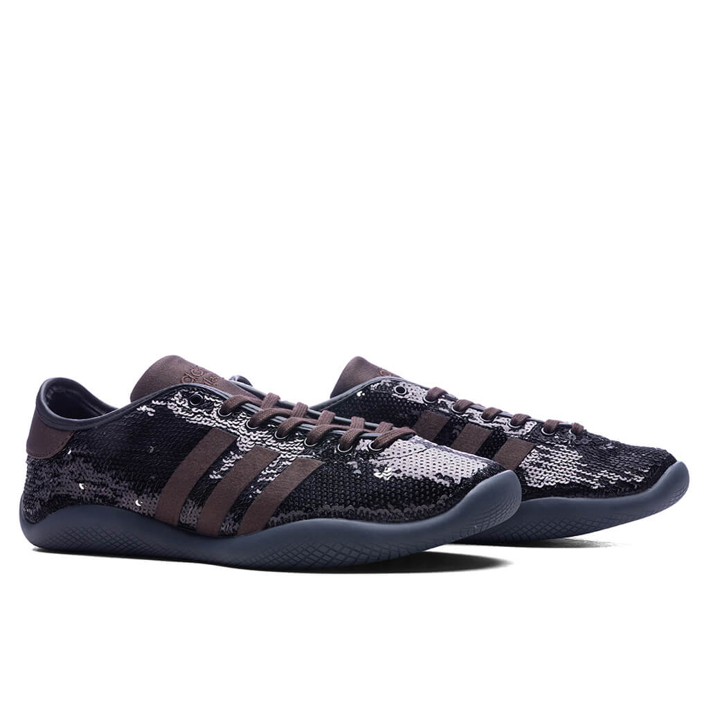 Adidas Originals x Wales Bonner Karintha Sequin Core Black Silver Metallic Dark Brown