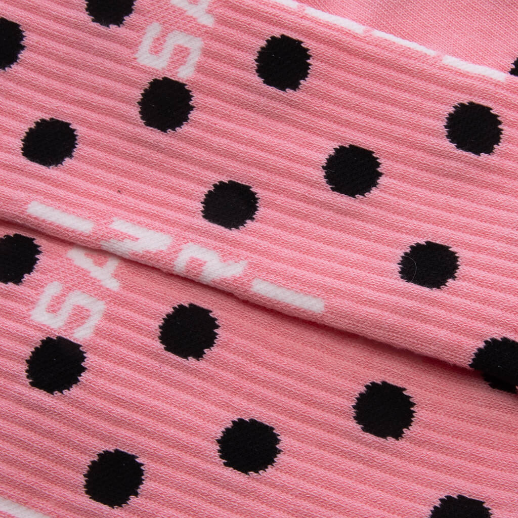 Dot Socks Pink Black