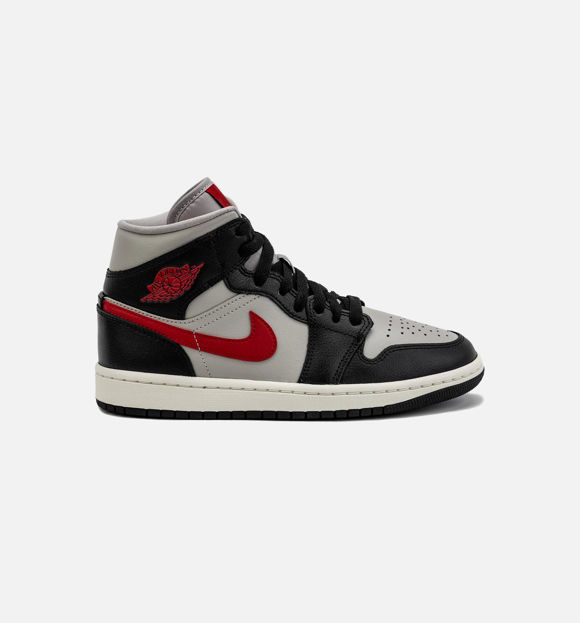 Air Jordan 1 Retro Mid Womens Lifestyle Shoe Black Red