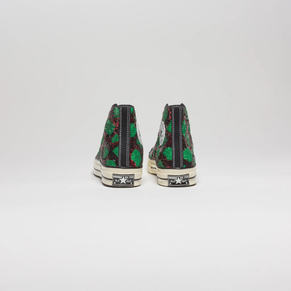 Chuck Taylor All Star Sequin High Top Mens Lifestyle Shoe Red Green