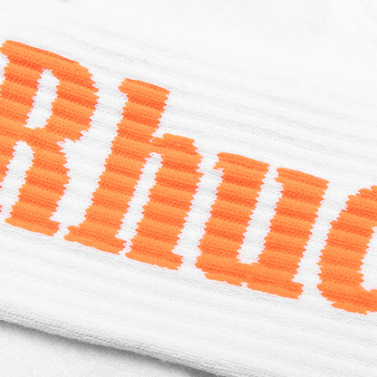 Logo Sock White Orange