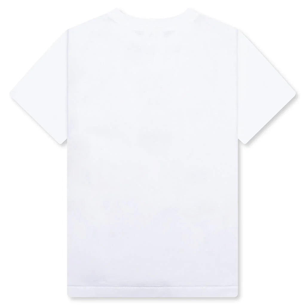 Kids Neon Camo College Tee White